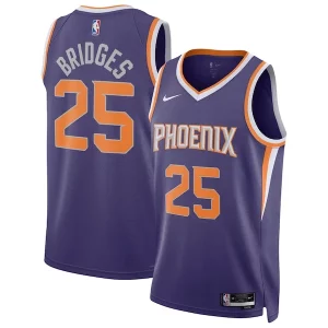 Único Mikal Bridges Phoenix Suns Nike Unisex Swingman Jersey Icon Edition Purple/White