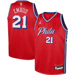 Atractivo Joel Embiid Philadelphia 76ers Jordan Brand Youth Swingman Jersey Statement Edition Red