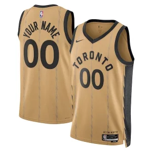 Versátil Clásico Chulo Toronto Raptors Nike Unisex 2023/24 Custom Swingman Jersey Gold City Edition
