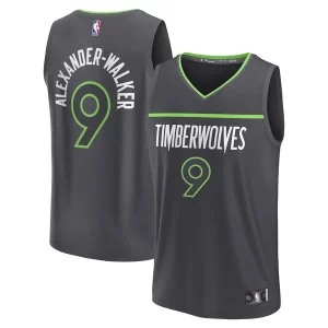 Práctico Duradero Robusto Nickeil Alexander Walker Minnesota Timberwolves Youth Fast Break Replica Player Jersey Statement Edition Black