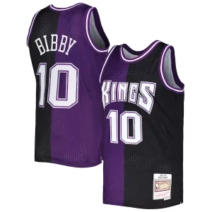 Comodo Increíble Encantador Mike Bibby Sacramento Kings Hardwood Classics 2001/02 Split Swingman Jersey Purple/Black