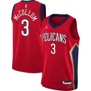 Cool Estupendo Hermoso C.J. McCollum New Orleans Pelicans Jordan Brand Youth Swingman Jersey Statement Edition Red