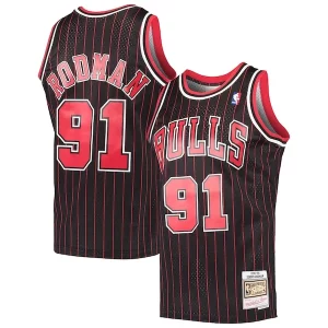 Fácil de llevar Chulo Dennis Rodman Chicago Bulls Hardwood Classics Swingman Jersey Black