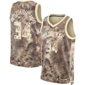 Clásico Giannis Antetokounmpo Milwaukee Bucks Nike Unisex Select Series Swingman Jersey Brown