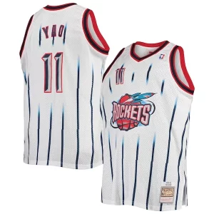 Comodo Yao Ming Houston Rockets 2002/03 Big & Tall Hardwood Classics Swingman Jersey White
