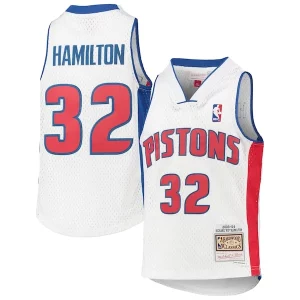 Clásico Exquisito Richard Hamilton Detroit Pistons Youth 2003/04 Hardwood Classics Swingman Jersey White