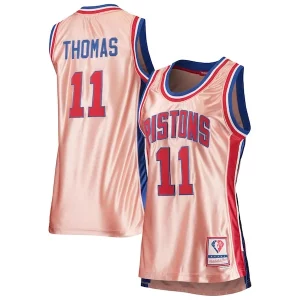 Cool Lujoso Isiah Thomas Detroit Pistons Women's 75th Anniversary Rose Gold 1982 Swingman Jersey Pink