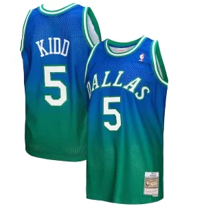 Lujoso Bonito Jason Kidd Dallas Mavericks 1994/95 Hardwood Classics Fadeaway Swingman Player Jersey Green/Navy