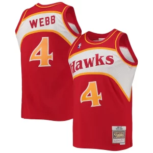 Moderno Único Spud Webb Atlanta Hawks Hardwood Classics Swingman Jersey Red