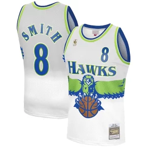 Elegante Steve Smith Atlanta Hawks 1996 97 Hardwood Classics Reload 3.0 Swingman Jersey White