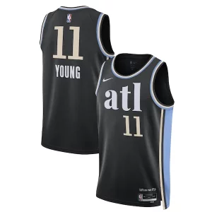 Original Increíble Práctico Trae Young Atlanta Hawks Nike Unisex 2023/24 Swingman Jersey Black City Edition