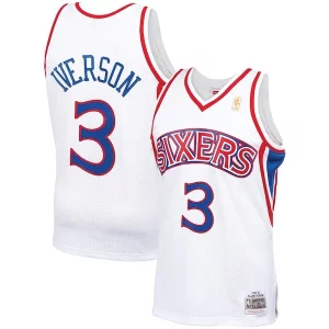 Sofisticado Elegante Allen Iverson Philadelphia 76ers 1996/97 Hardwood Classics Swingman Jersey White/Red/Royal/Black