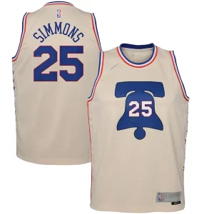 Increíble Fantástico Ideal Ben Simmons Philadelphia 76ers Nike Youth 2020/21 Swingman Player Jersey Cream Earned Edition