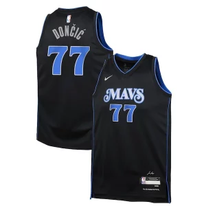 Encantador Delicioso Perfecto Luka Dončić Dallas Mavericks Nike Youth Swingman Replica Jersey City Edition Black