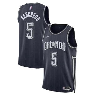 Lujoso Paolo Banchero Orlando Magic Nike Unisex 2023/24 Swingman Jersey Navy City Edition