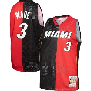 Duradero Dwyane Wade Miami Heat Hardwood Classics 2005/06 Split Swingman Jersey Black/Red