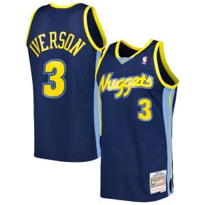 Lujoso Allen Iverson Denver Nuggets Hardwood Classics Swingman Jersey Navy