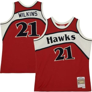 Resistente Exquisito Dominique Wilkins Atlanta Hawks 1986/87 Hardwood Classics Off Court Swingman Jersey Red