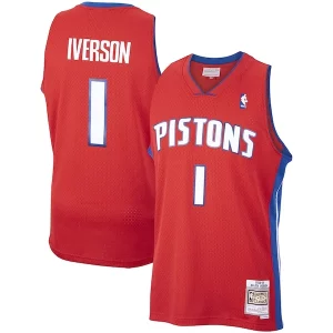 Robusto Sofisticado Ideal Allen Iverson Detroit Pistons 2008/09 Hardwood Classics Swingman Jersey Red