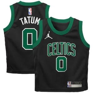 Magnífico Jayson Tatum Boston Celtics Jordan Brand Preschool 2022/23 Replica Jersey Statement Edition Black