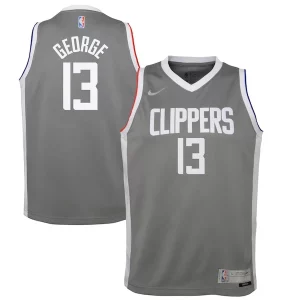 Delicioso Paul George LA Clippers Nike Youth 2020/21 Swingman Player Jersey Gray Earned Edition