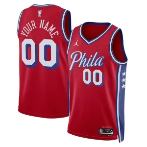 Elegante Philadelphia 76ers Jordan Brand Unisex 2022/23 Swingman Custom Jersey Statement Edition Red