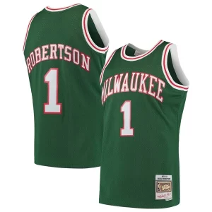 Fantástico Oscar Robertson Milwaukee Bucks 1971/72 Hardwood Classics Swingman Jersey Green