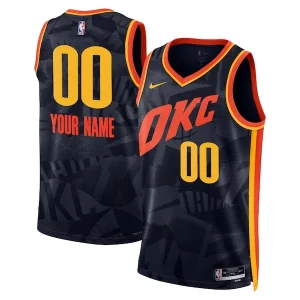 Perfecto Bonito Lujoso Oklahoma City Thunder Nike Unisex 2023/24 Custom Swingman Jersey Navy City Edition