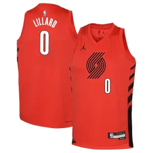 Duradero Magnífico Lujoso Damian Lillard Portland Trail Blazers Jordan Brand Youth Swingman Jersey Statement Edition Red