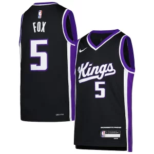 Fácil de llevar De'Aaron Fox Sacramento Kings Nike Youth Swingman Jersey Icon Edition Purple