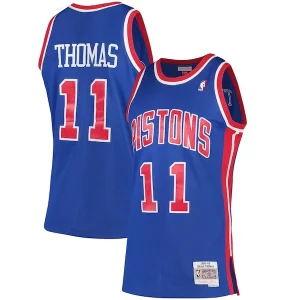 Chulo Fácil de llevar Isiah Thomas Detroit Pistons 1988/89 Hardwood Classics Swingman Jersey Blue