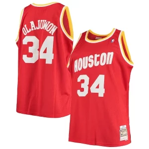 Chulo Hakeem Olajuwon Houston Rockets 1993/94 Big & Tall Hardwood Classics Swingman Jersey Red