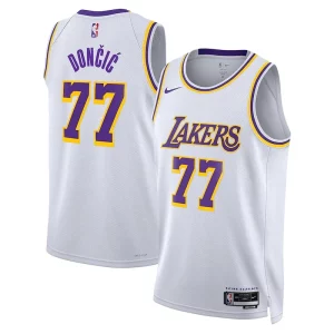 Estupendo Moderno Luka Dončić Los Angeles Lakers Nike Association Edition Unisex Swingman Jersey White