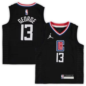 Fantástico Versátil Único Paul George LA Clippers Jordan Brand Preschool 2020/21 Fast Break Replica Jersey Statement Edition Black