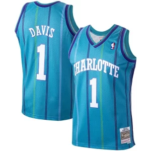 Magnífico Encantador Baron Davis Charlotte Hornets 1999/00 Hardwood Classics Swingman Jersey Teal