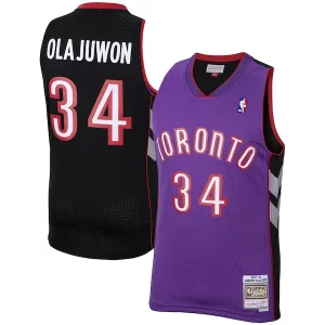 Cool Fácil de llevar Elegante Hakeem Olajuwon Toronto Raptors 2001/02 Hardwood Classics Swingman Jersey Purple