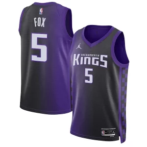 Duradero De'Aaron Fox Sacramento Kings Jordan Brand Unisex Swingman Jersey Statement Edition Purple