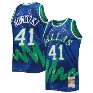 Moderno Estupendo Magnífico Dirk Nowitzki Dallas Mavericks Hardwood Classics 1998/99 Hyper Hoops Swingman Jersey Blue