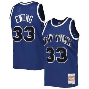 Perfecto Increíble Patrick Ewing New York Knicks 1997/98 Hardwood Classics Off Court Swingman Jersey Blue