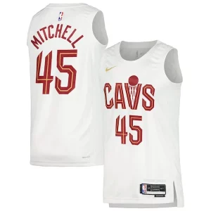 Fácil de llevar Donovan Mitchell Cleveland Cavaliers Nike Unisex Swingman Jersey Association Edition White/Wine