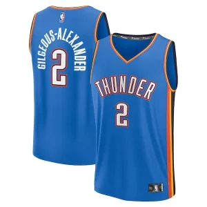Ideal Increíble Cool Shai Gilgeous Alexander Oklahoma City Thunder Youth Fast Break Replica Player Jersey Icon Edition Blue