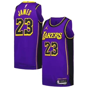 Moderno Fantástico LeBron James Los Angeles Lakers Jordan Brand Authentic Player Jersey Statement Edition Purple