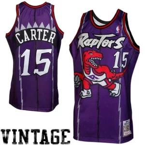 Magnífico Vince Carter Toronto Raptors 1998/99 Throwback Authentic Jersey Purple