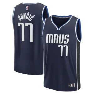 Bonito Luka Dončić Dallas Mavericks Men's Fast Break Player Jersey Statement Edition Navy