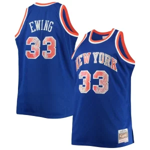 Chulo Patrick Ewing New York Knicks Big & Tall 1991/92 NBA 75th Anniversary Diamond Swingman Jersey Blue