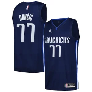Bonito Genial Práctico Luka Dončić Dallas Mavericks Jordan Brand Swingman Player Jersey Statement Edition Navy