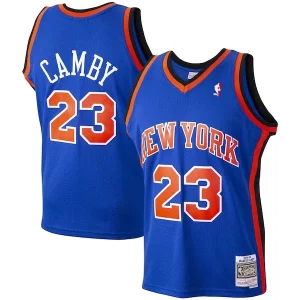 Hermoso Marcus Camby New York Knicks 1998/99 Hardwood Classics Swingman Jersey Blue