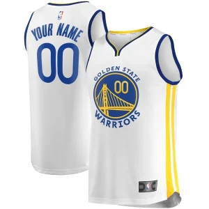 Maravilloso Chulo Fácil de llevar Golden State Warriors Fast Break Custom Replica Jersey White Association Edition/Royal