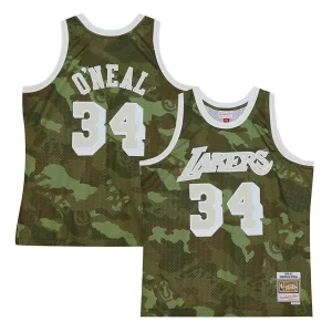 Robusto Perfecto Shaquille O'Neal Los Angeles Lakers Hardwood Classics 1996/97 Ghost Green Swingman Jersey Camo
