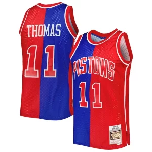 Elegante Versátil Sofisticado Isiah Thomas Isiah Thomas Hardwood Classics 1988/89 Split Swingman Jersey Blue/Red